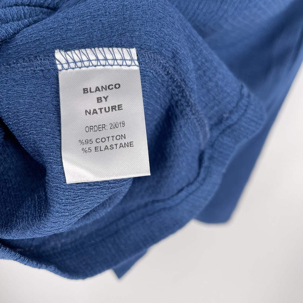 Blanco By Nature Men's Textured Cotton Lightweight Button Denim Blue Sz L - Picture 6 of 7